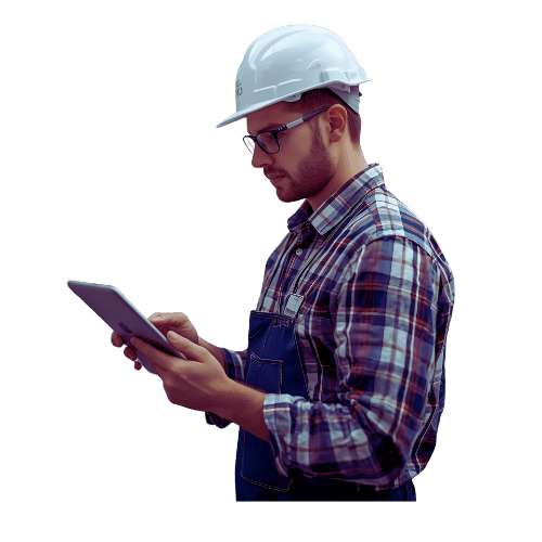 Craftsman with tablet